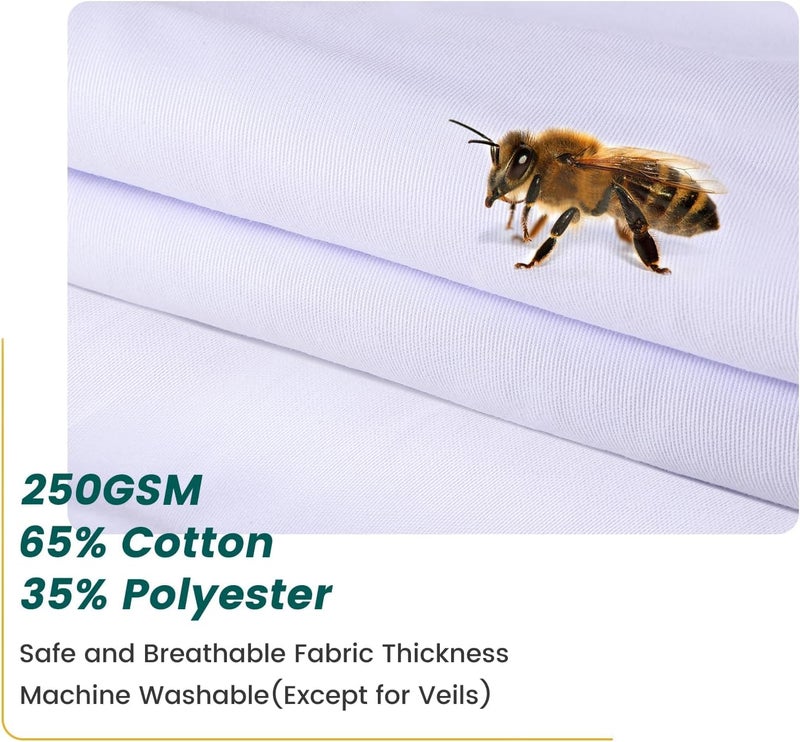 YORKING Bee Suit for Men Women with Fencing & Round Veils, Sting Proof Beesuits Beekeeper Kit with Gloves Full Body Beekeeping Supply - Image 5